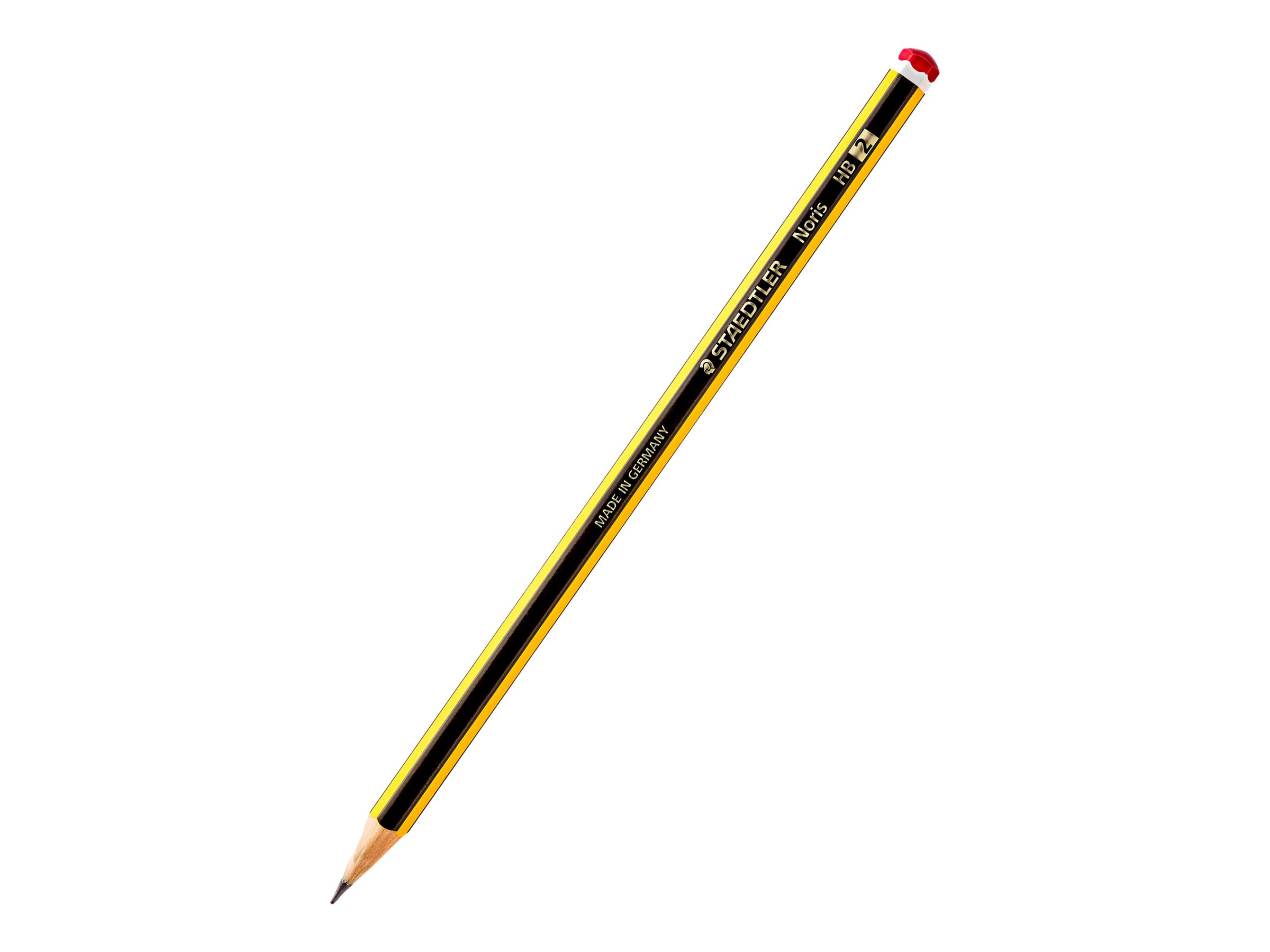 Dessin professionnel aiguisé jaune no 2 Hb Crayon avec gomme - Chine Crayon  HB, câble noir Crayon HB