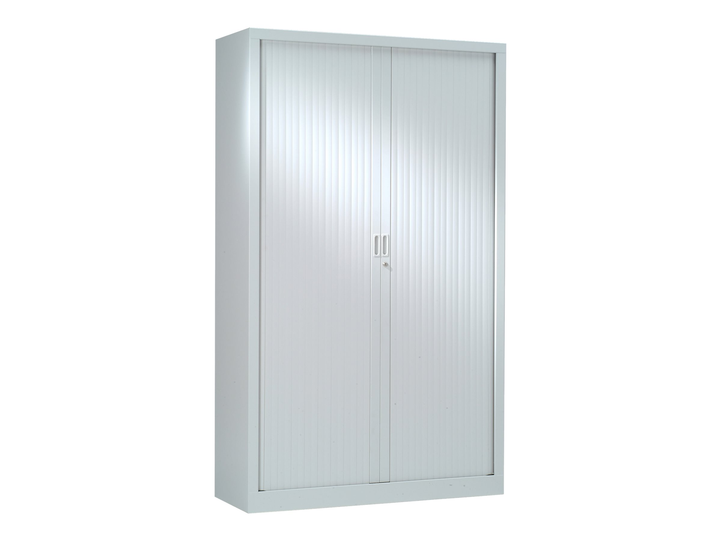 Armoire haute monobloc à rideaux GENERIC 198 x 120 x 43 cm gris Pas