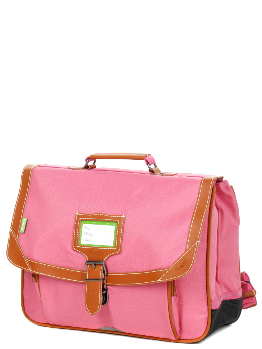 Cartable Tann's 38 cm compartiments Portofino rose Pas Cher