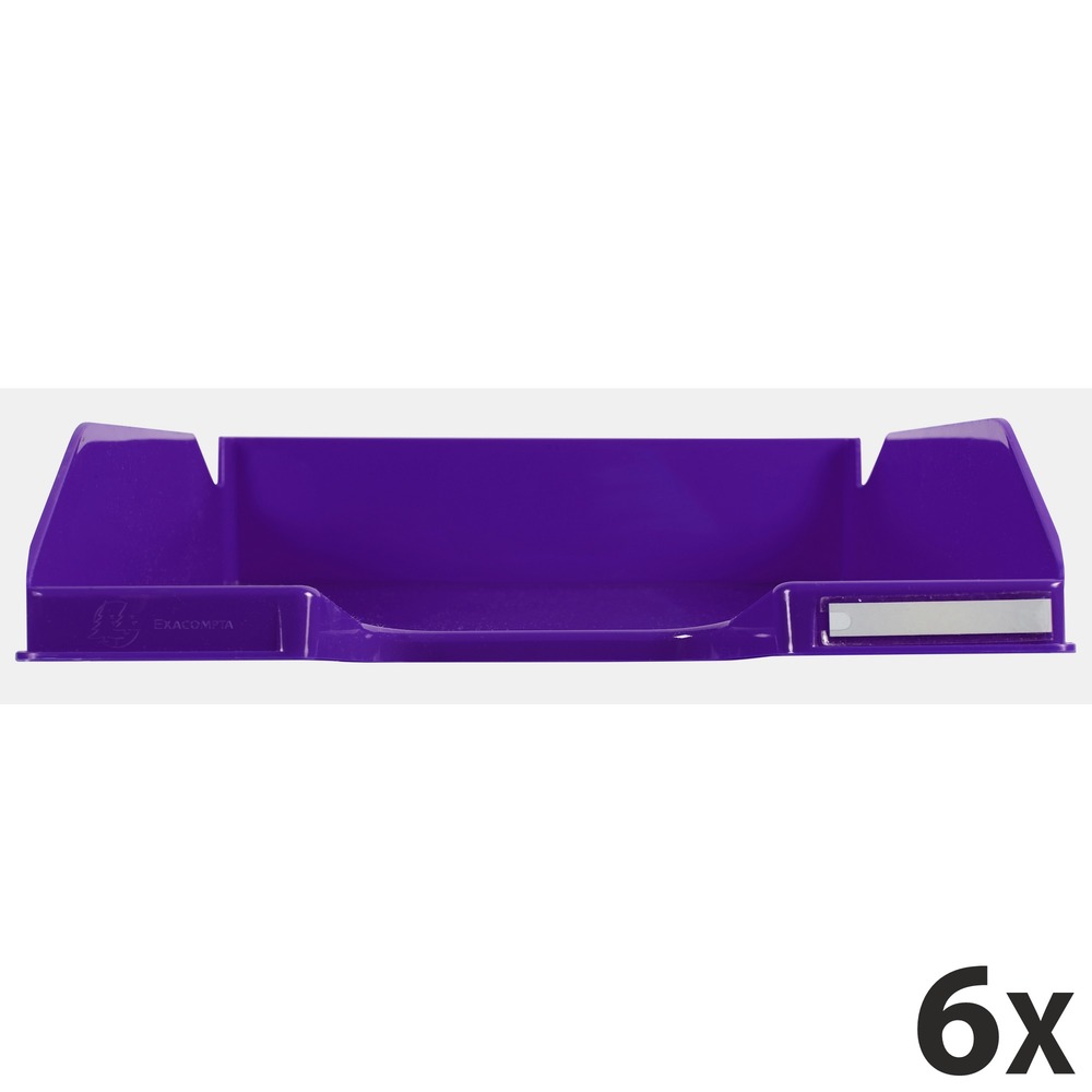 Exacompta COMBO Glossy - 6 Corbeilles à courrier violet