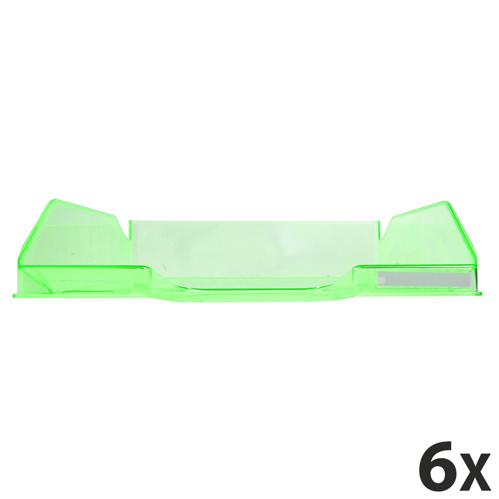 Exacompta COMBO Glossy - 6 Corbeilles à courrier vert anis translucide