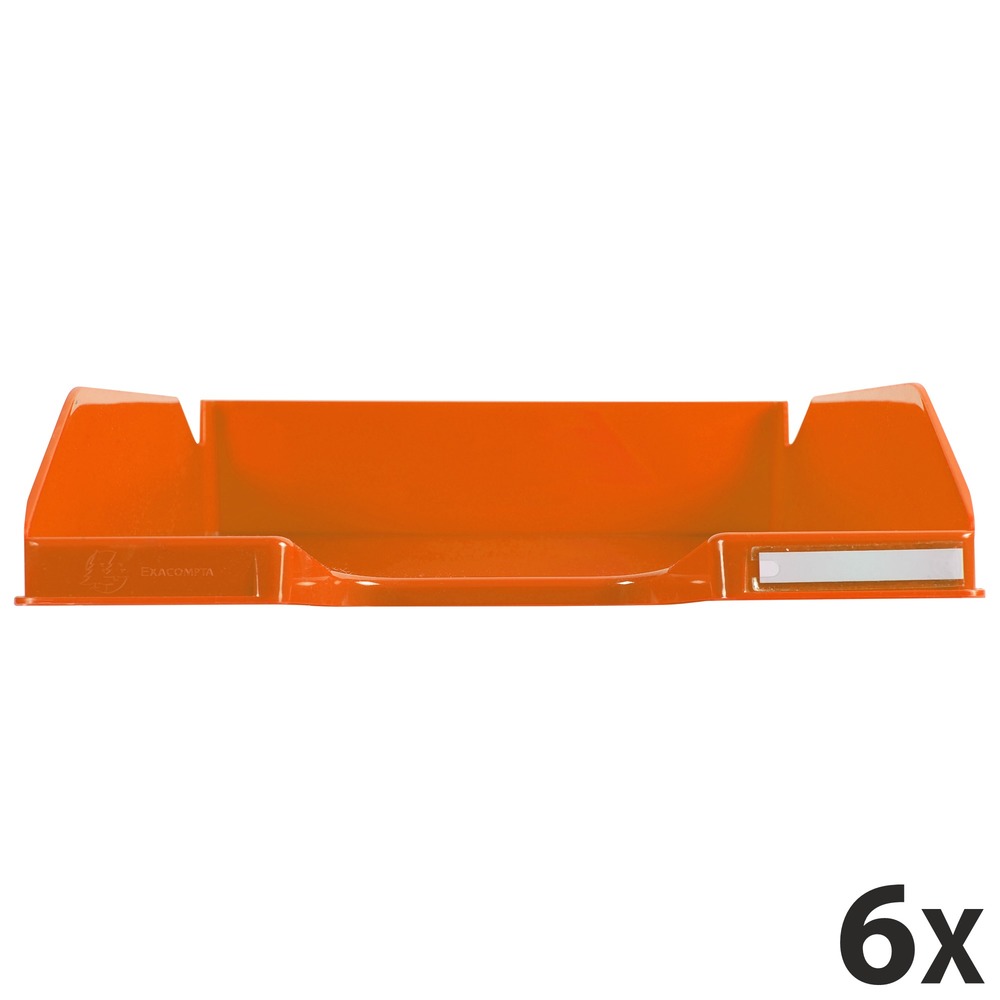 Exacompta COMBO Glossy - 6 Corbeilles à courrier orange