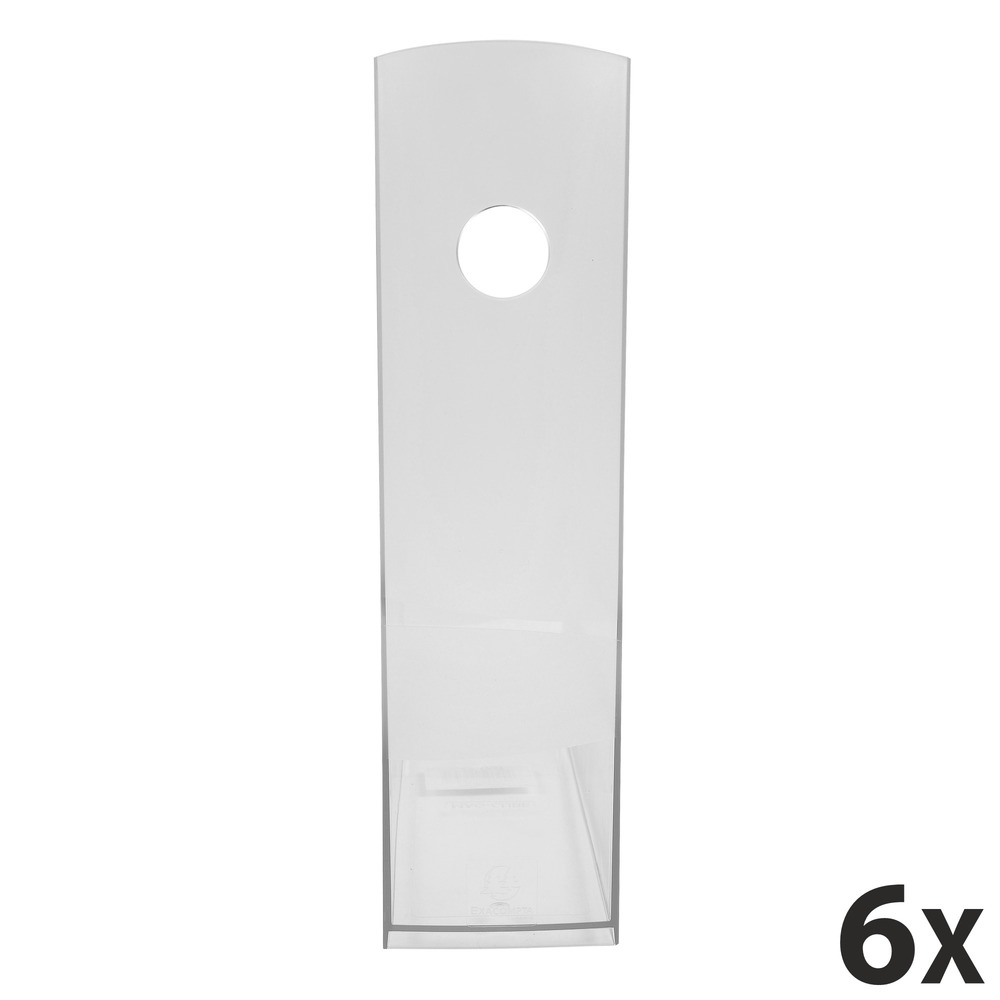 Exacompta Porte-Revues MAG-CUBE Néo Déco - Lot De 6, Rangement Vertical Pour Magazines A4+, Plastique Recyclé, Bleu De France