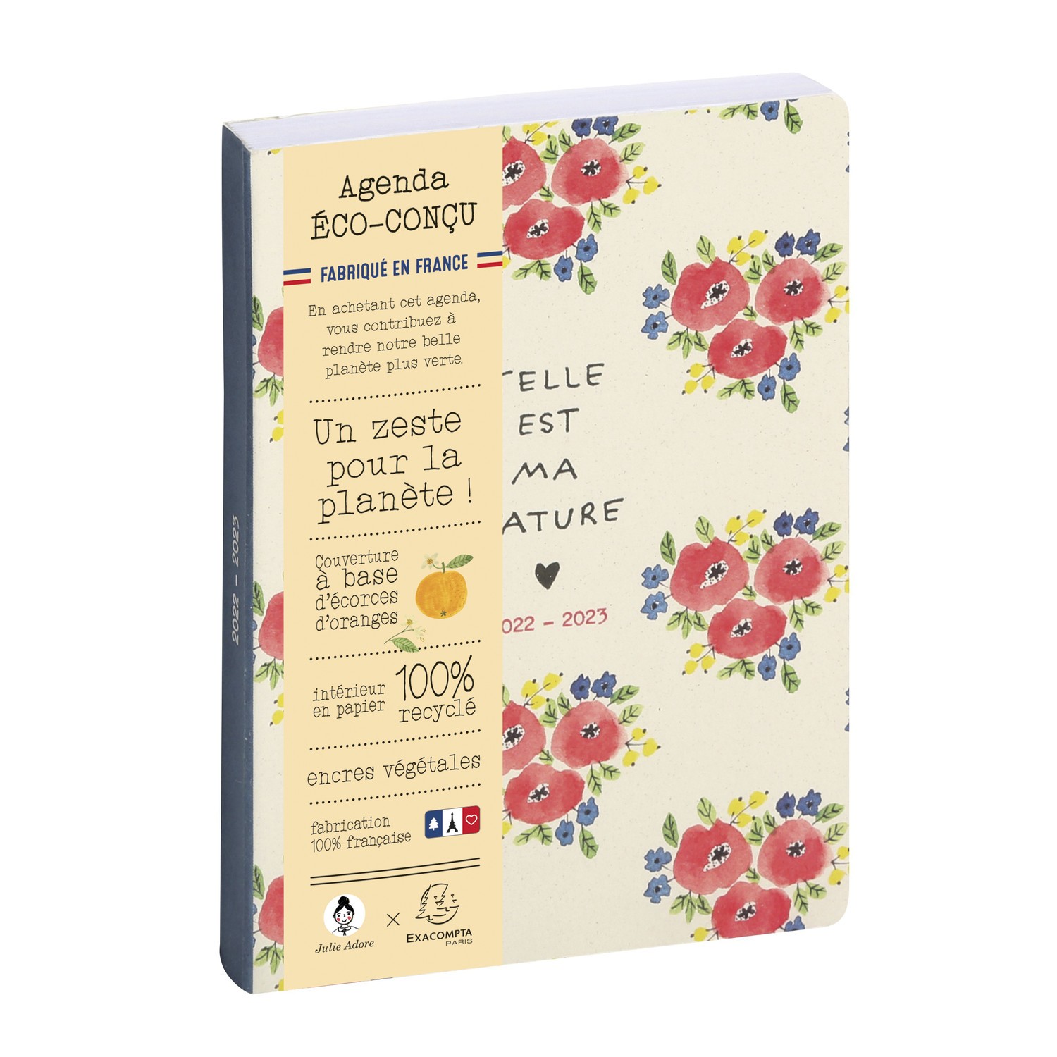 Agenda Green by Julie Adore - 1 jour par page - 12 x 17 cm