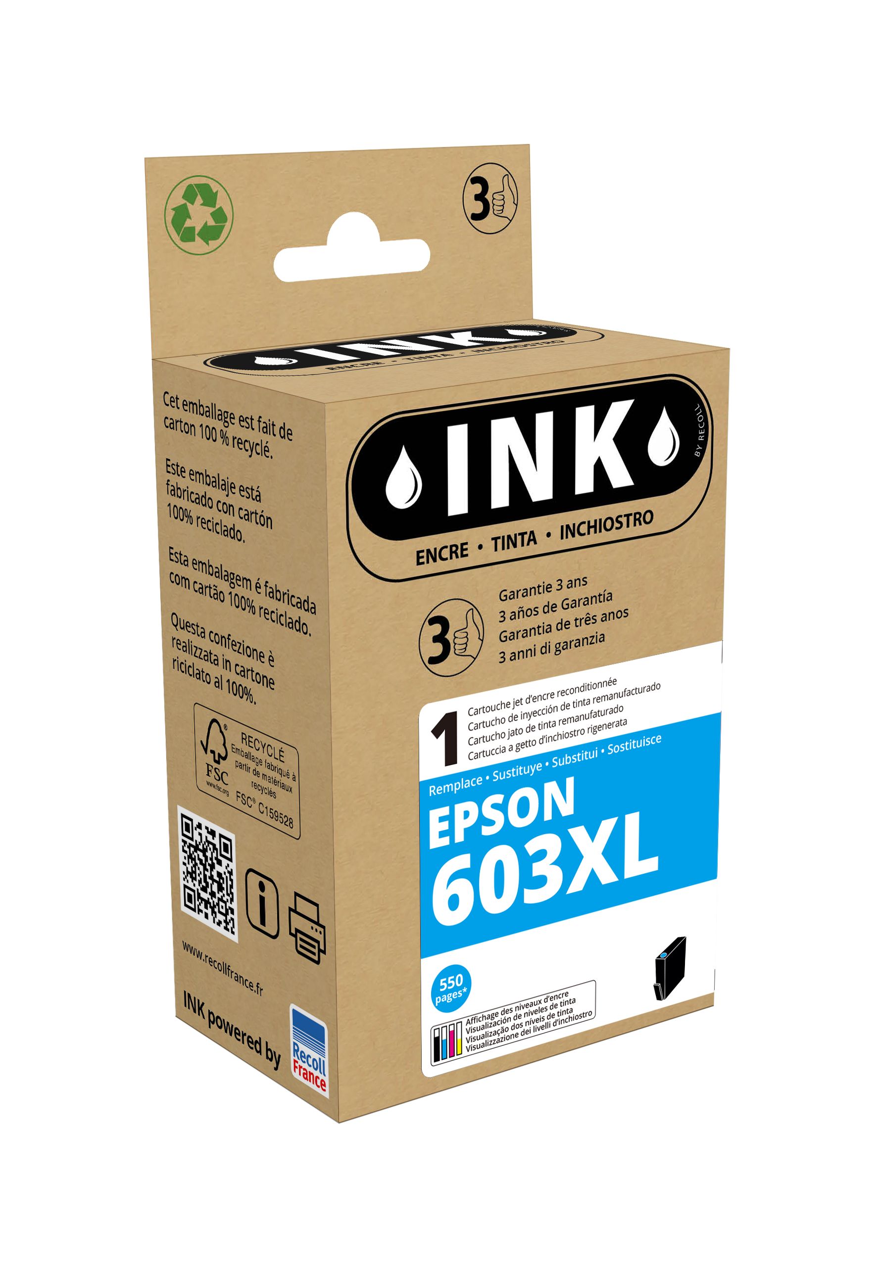Cartouche compatible Epson 603XL Etoile de mer - cyan - ink
