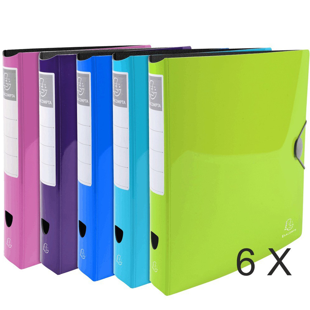 Vaschette Portacorrispondenza Exacompta Iderama - 6 Pezzi, Formato A4+, Impilabili, Giallo Glossy - Per Ufficio - Foto 6