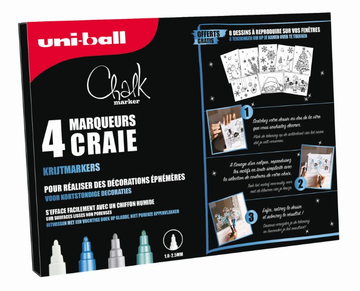 Marqueur Craie UNI-BALL Uni Chalk Marker - Ogive 1.8 à 2.5mm - VERT**