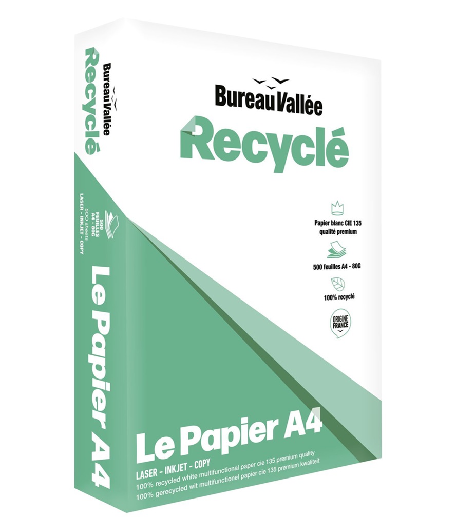 Bureau Vallée Recyclé - Papier blanc - A4 (210 x 297 mm) - 80 g/m² - 500  feuilles