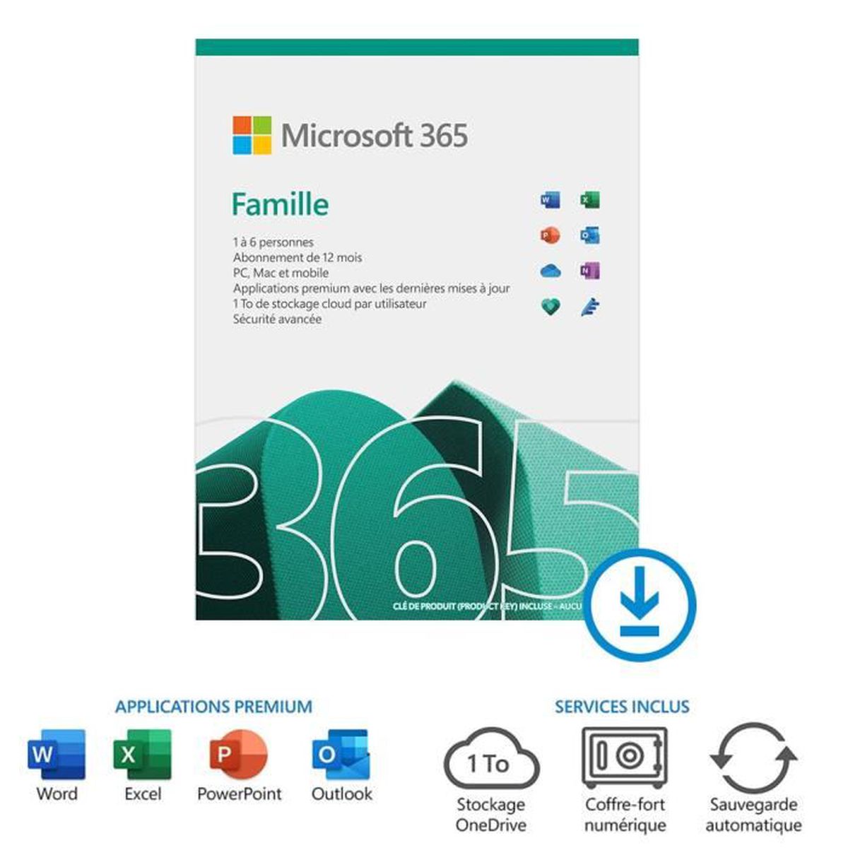 Microsoft 365 Famille (abonnement d'un an, jusqu'à six personnes