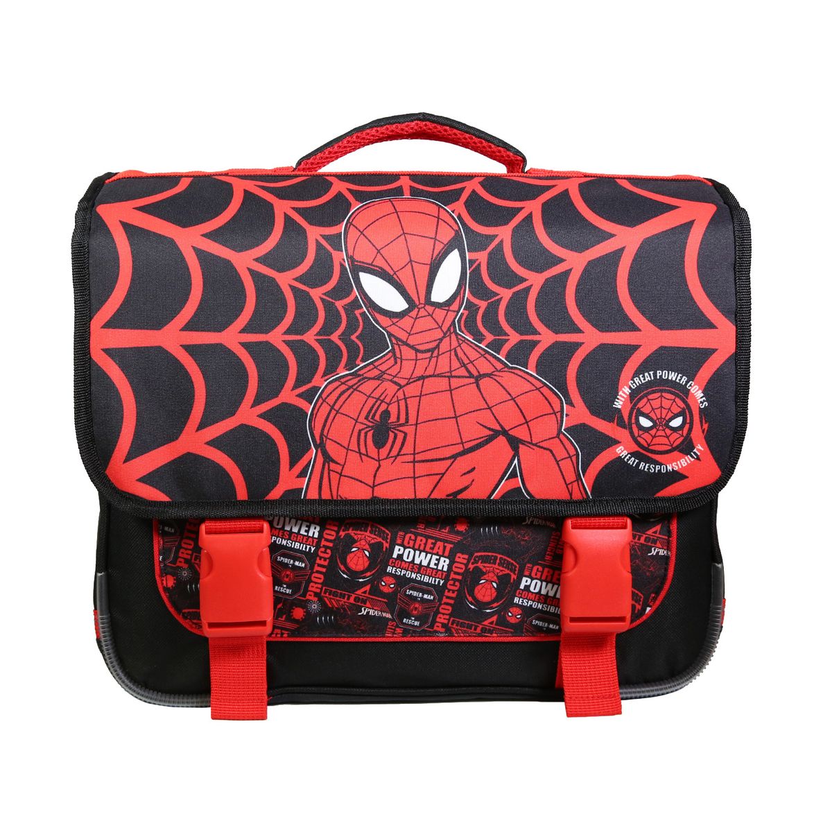 Cartable Spiderman 38 cm - 2 compartiments - rouge - Bagtrotter