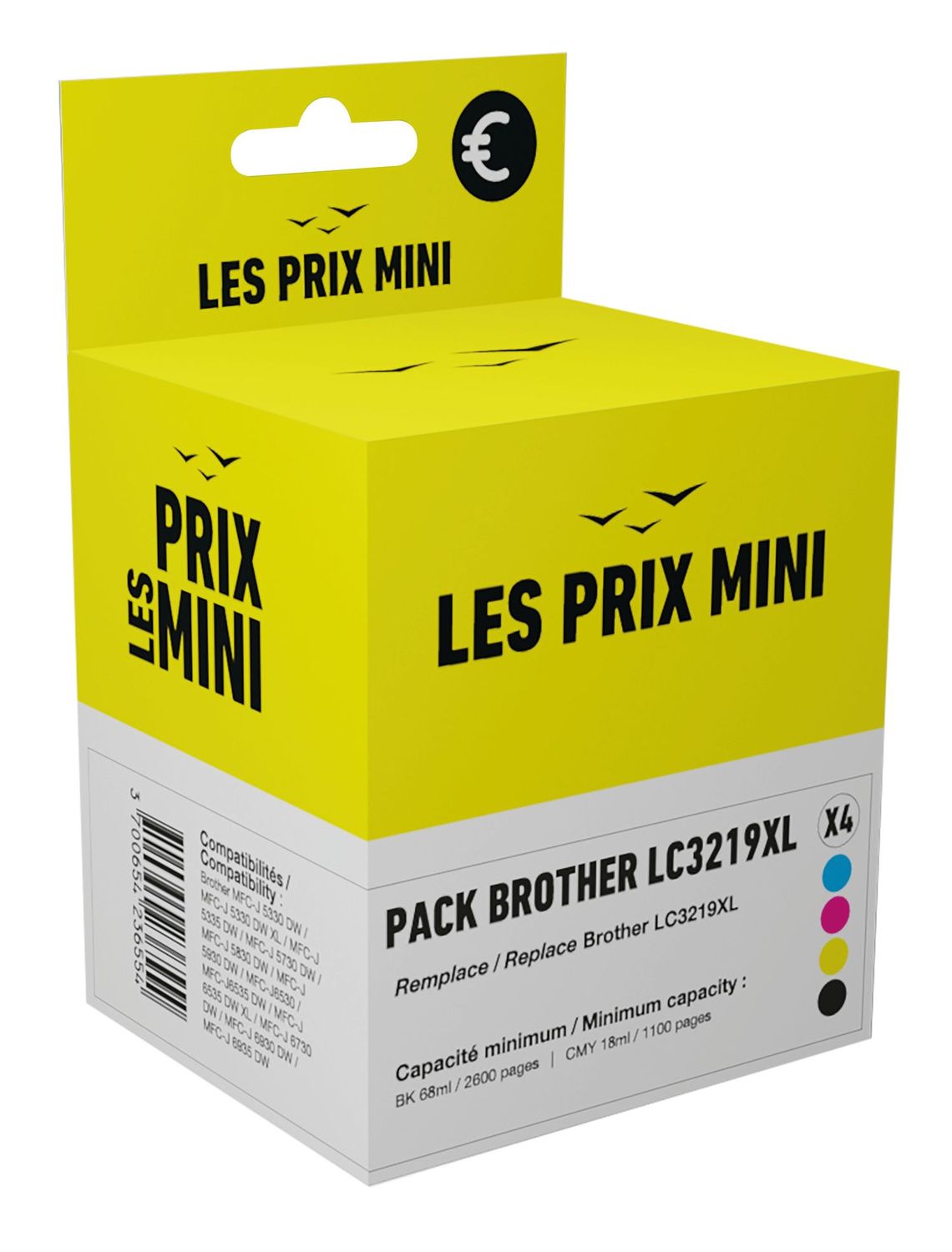 Cartouche compatible Brother LC3219XL - Pack de 4 - noir, cyan, magenta,  jaune - prix mini Pas Cher