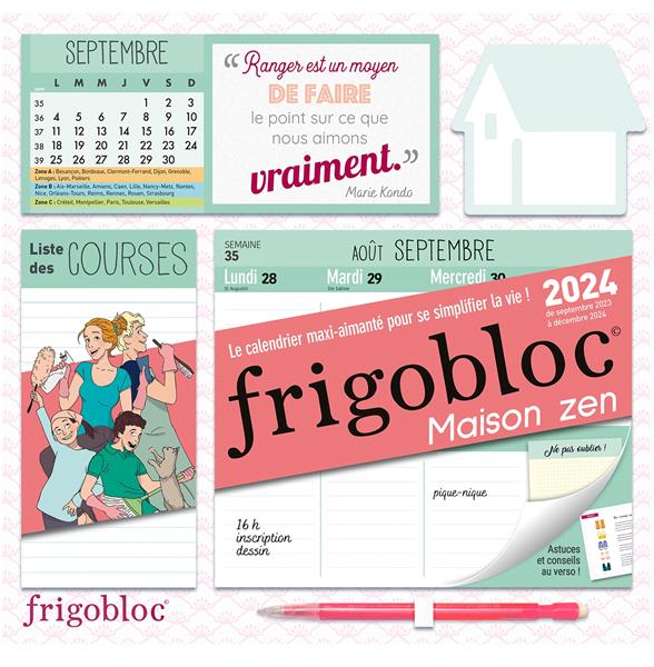 FrigoBloc Mes listes de courses de la semaine Un bloc maxi-aimanté