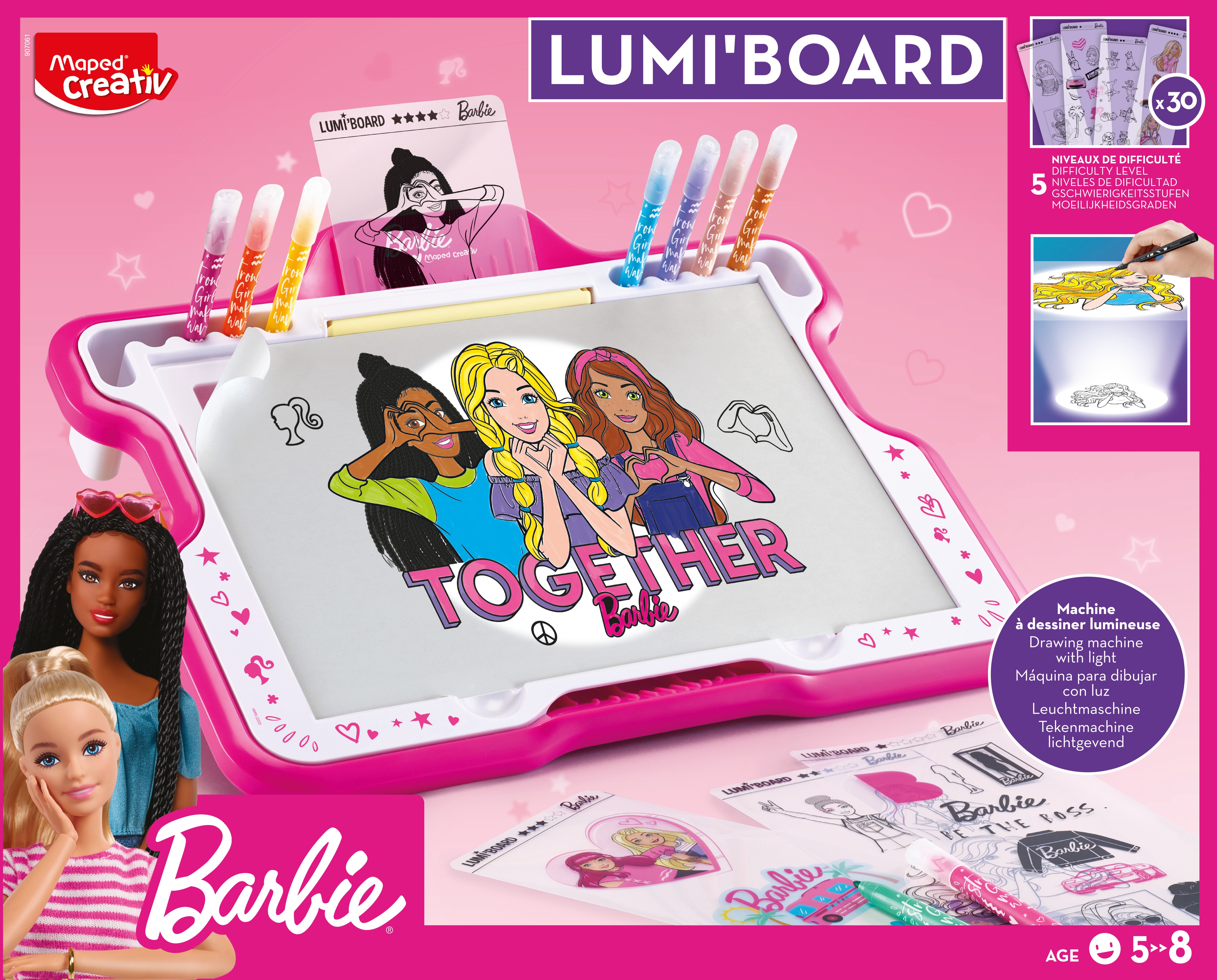 Maped Lumi'Board - Table de dessin rétroéclairante Barbie Pas Cher | Bureau  Vallée