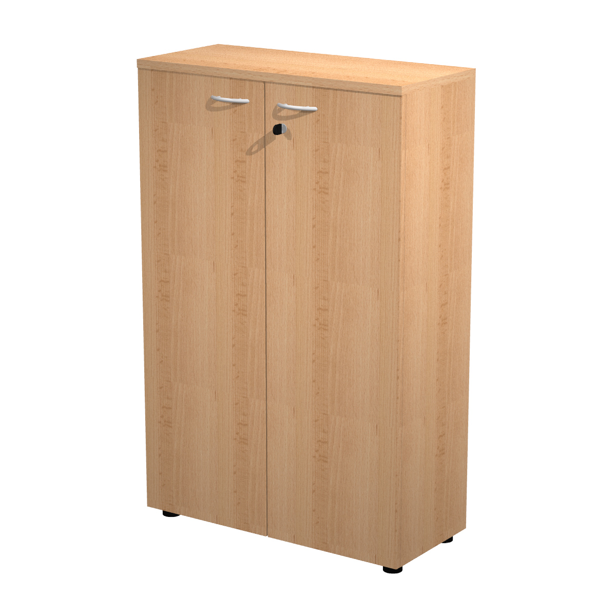 Armoire mihaute Presto L80xP35xH120 cm 2 portes en mélaminé et