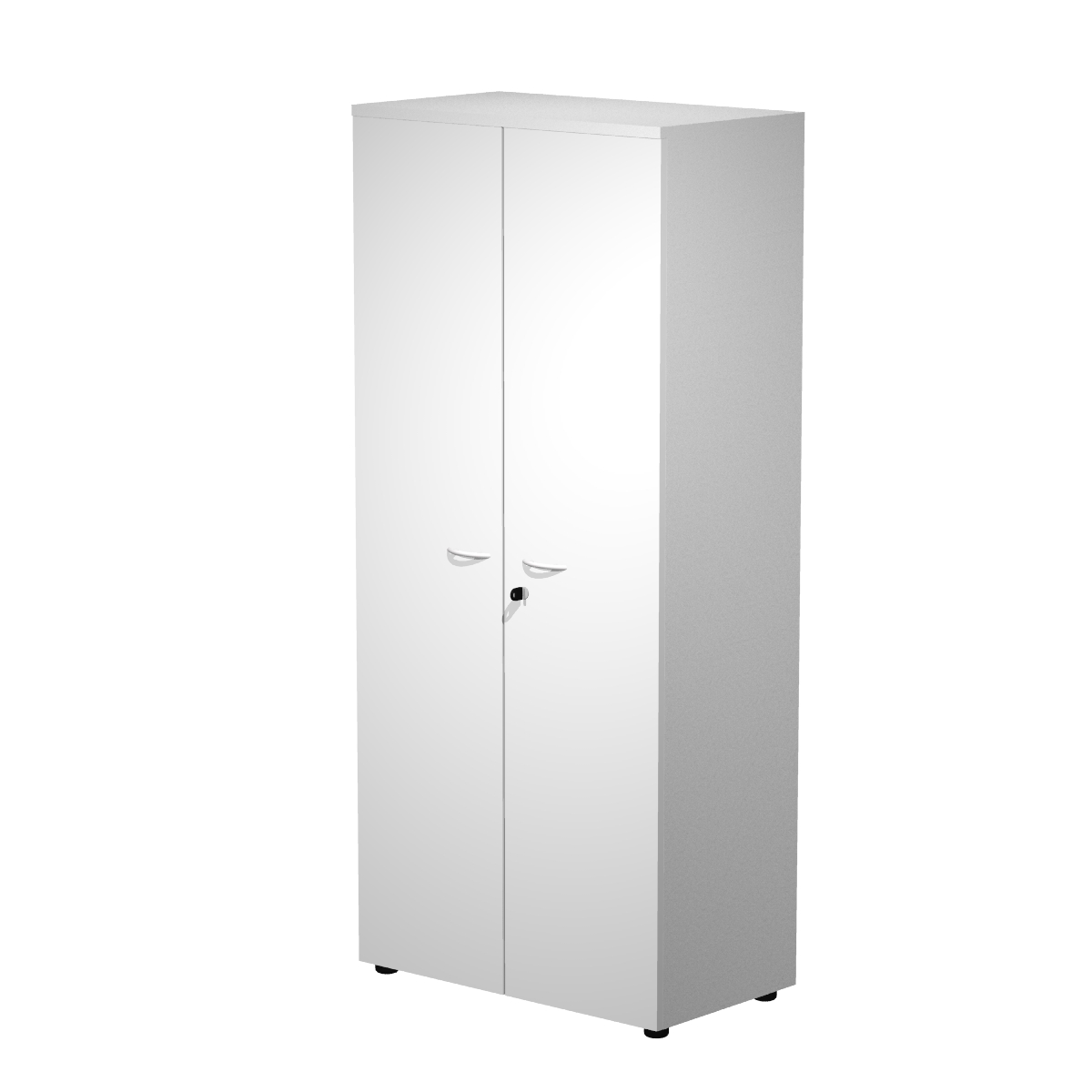 Armoire haute Presto L80xP44xH180 cm 2 portes en mélaminé et