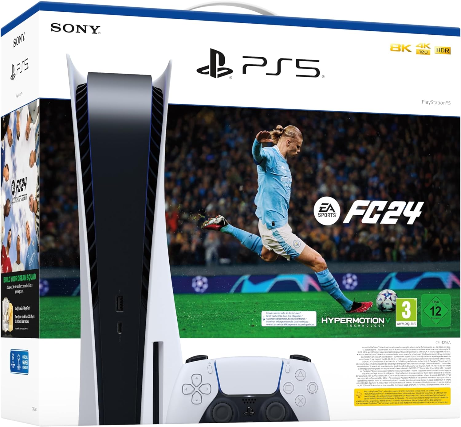 Sony PlayStation 5 Console + Jeu EA Sport FC 24 Pas Cher Bureau Vallée