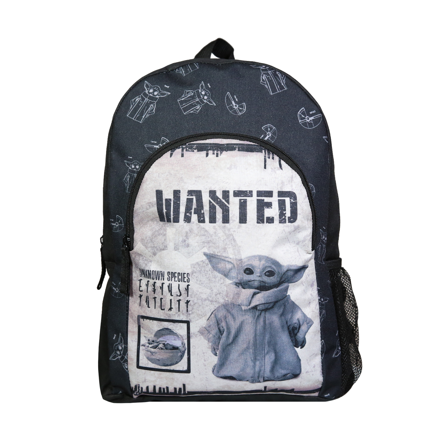 Cartable Enfant Primaire 38 Cm Bagtrotter - Cartable Star Wars The Mandalorian 38cm - Noir Et Gris - Compartiments Multiples, Bandes Réfléchissantes Cartable Robuste Garantie 10 Mois