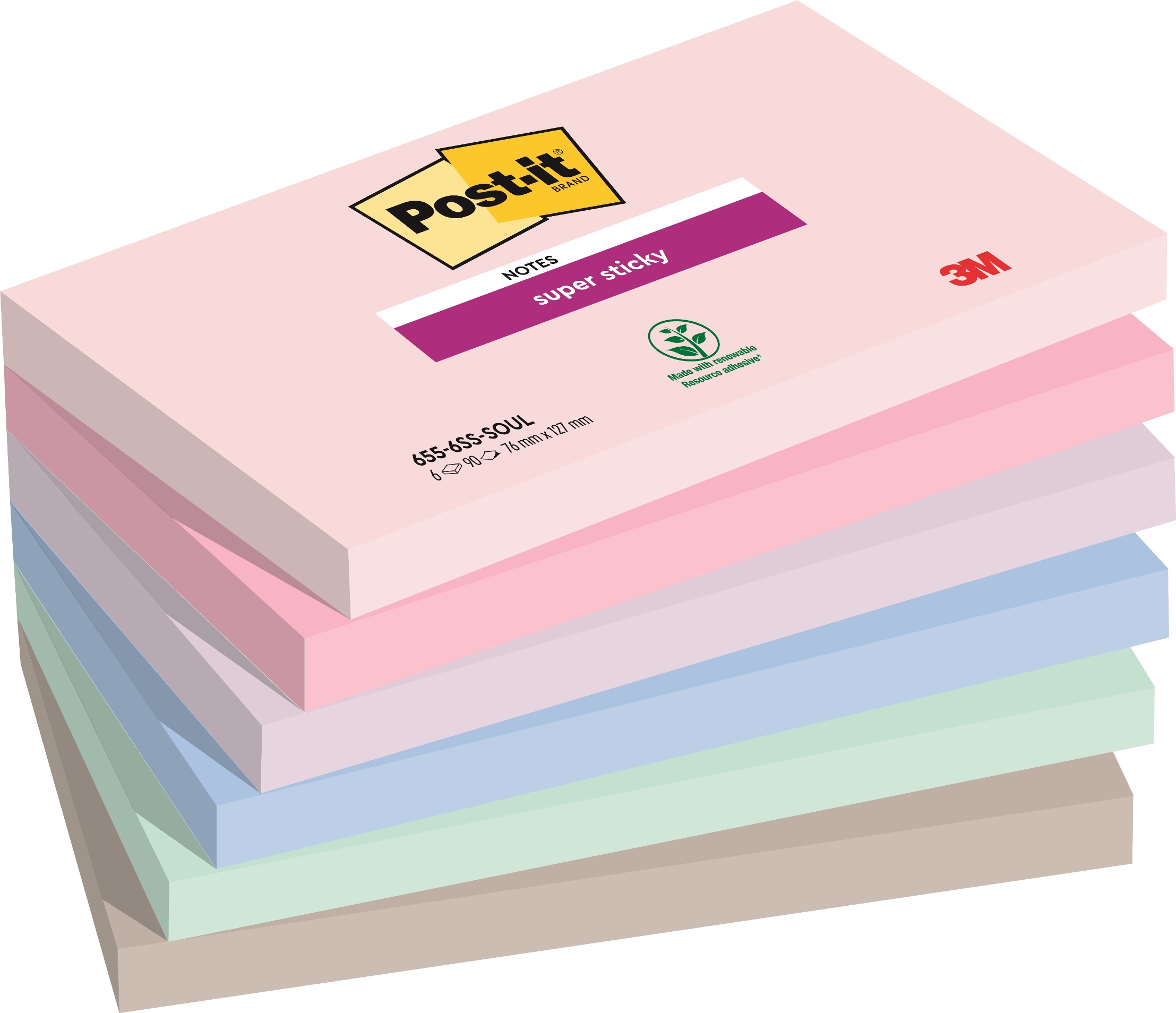 Lot De 12 Blocs De Notes Autocollantes De 12,7 X 7,6 Cm, 100 Feuilles-Bloc-Notes Adhésifs Lot De 12 Blocs De Notes Autocollantes De 12,7 X 7,6 Cm, 100 Feuilles-Bloc-Notes Adhésifs