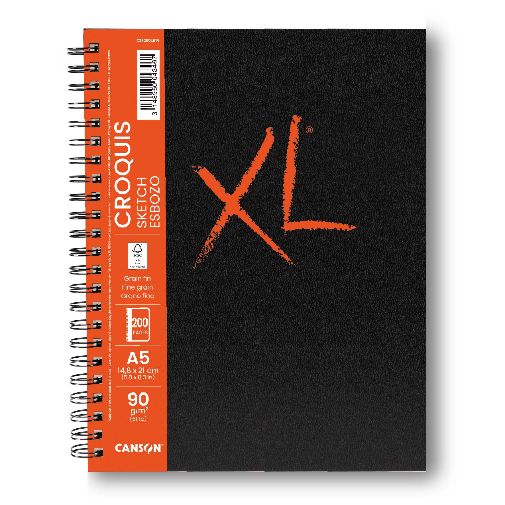 Clairefontaine FONTAINEspiraalblok, aquarelpapier grove korrel