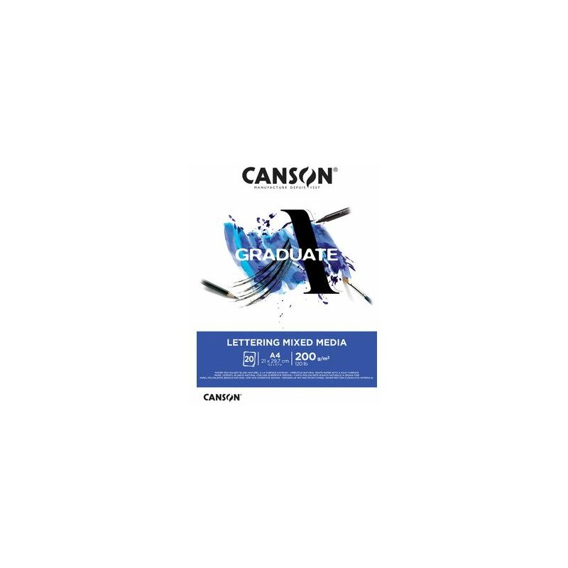 CANSON Graduate - Carnet Mixed Media blanc 72 pages grain CANSON Graduate - Carnet Mixed Media blanc 72 pages grain