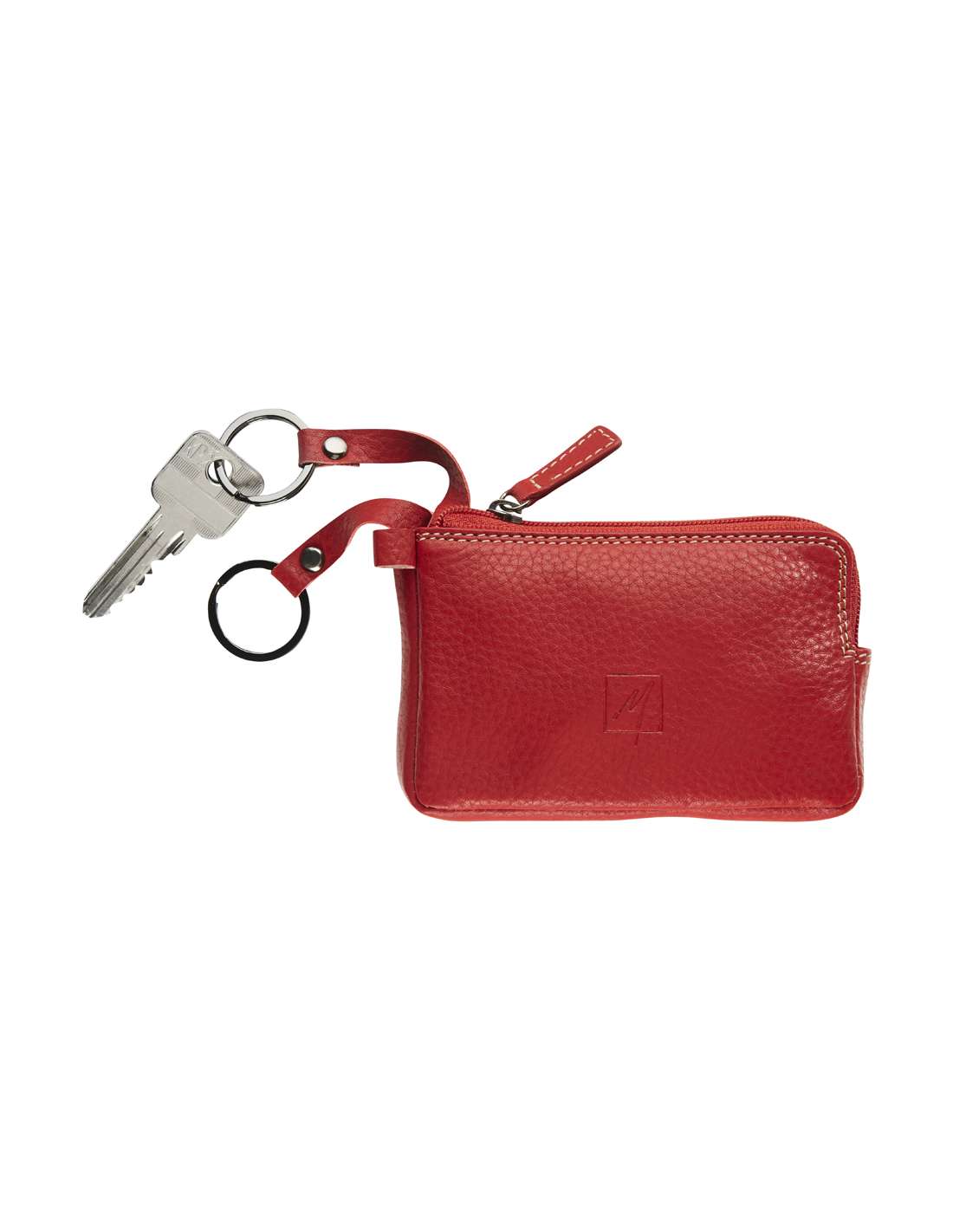 Porte-clés Portefeuille ROCAI Spirit - Rouge Rouille, Cuir, Fermeture éclair, Neuf
