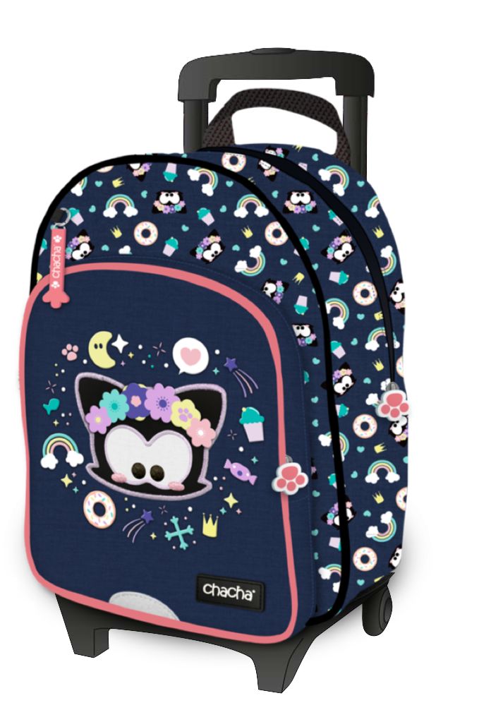 Sac maternelle à roulettes Kids Panda compartiment noir