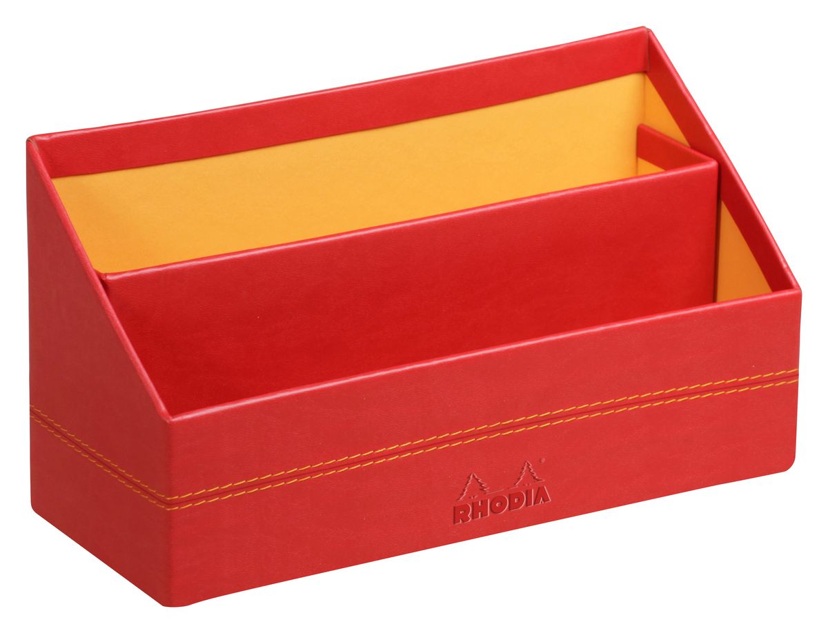 Porte-Courrier Eau - 25X10X31 Cm - Piqûres Sellier Orange - Extérieur