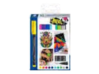 Cléopâtre Néfertari Baby - Lot De 12 Gouaches Doigt + Palette Et 8 Pinceaux Mousse - Peinture Lavable, Pour Enfants Dès 3 Ans, Multicolore