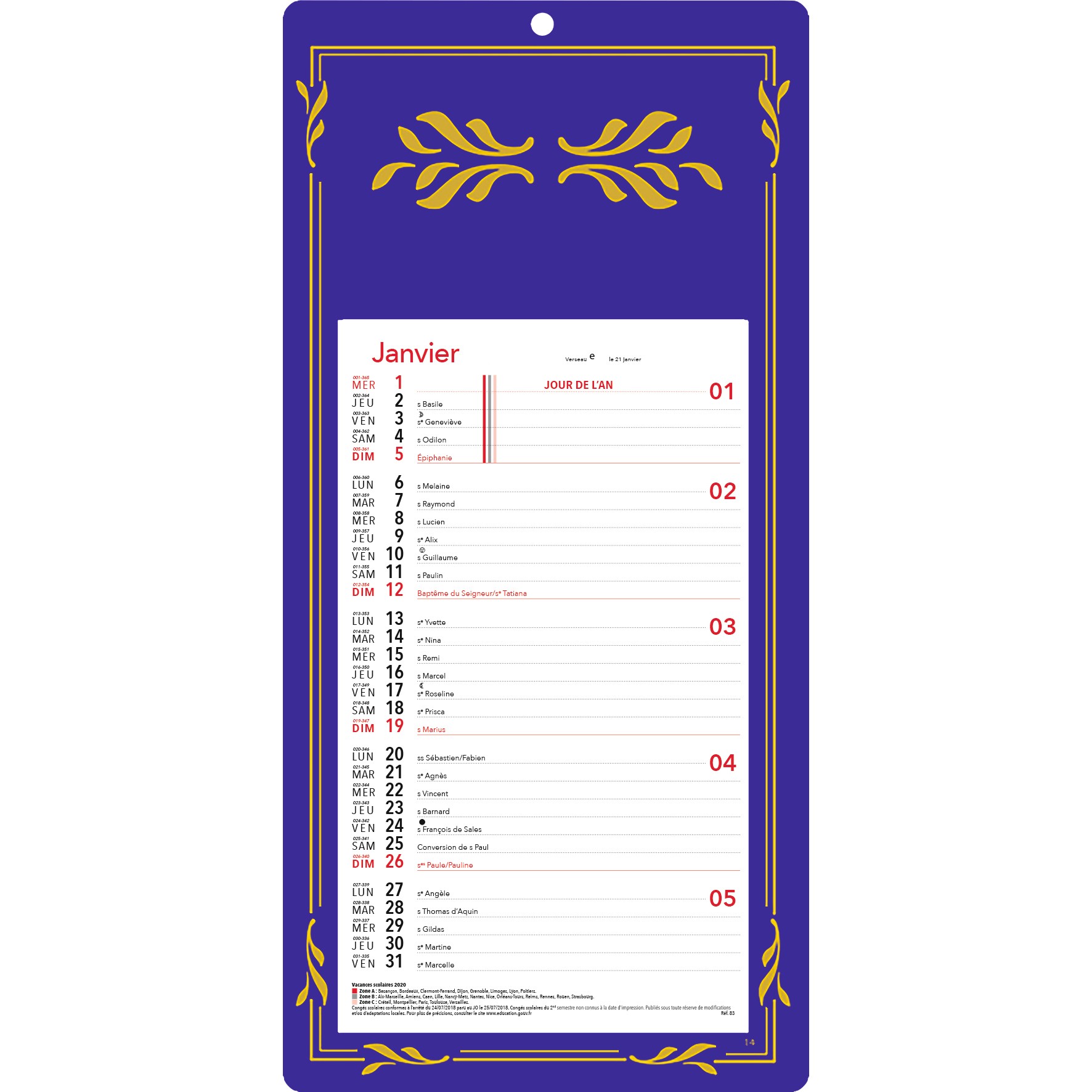 Calendrier Janvier Et Février 2026 à Imprimer