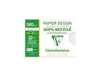 Pochette 8 Feuilles Papier Dessin Recyclé CANSON A3 160 G/m² – Blanc Grain Fin, Écologique Et Polyvalent
