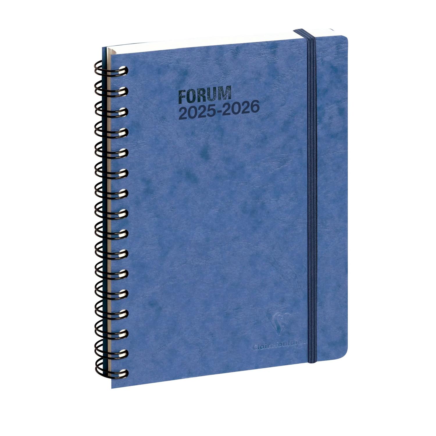 BLESWIN Agenda Semainier A5 Non Daté - Cuir Violet - Organiseur Objectifs & Planning