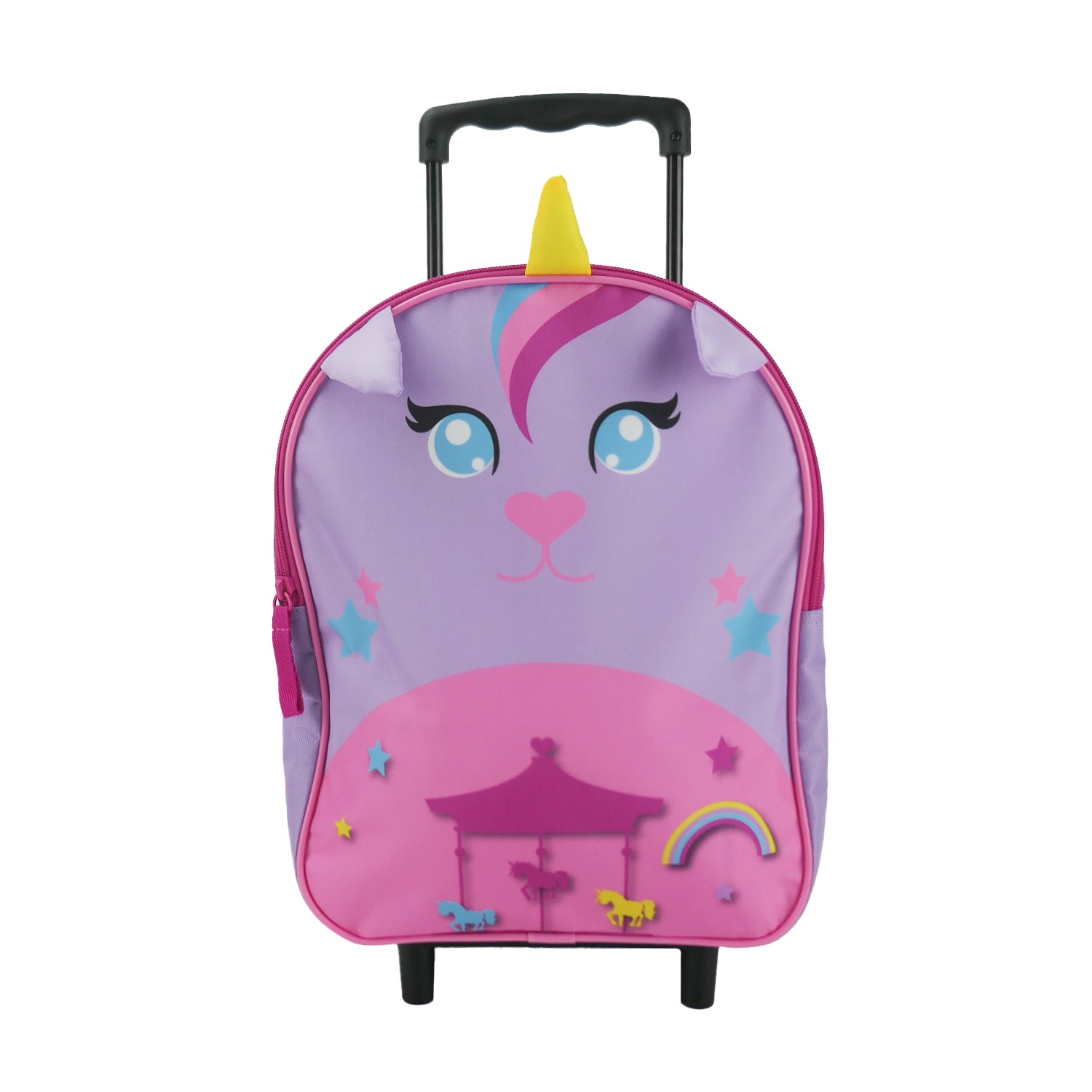 Sac maternelle à roulettes Kids Licorne compartiment rose
