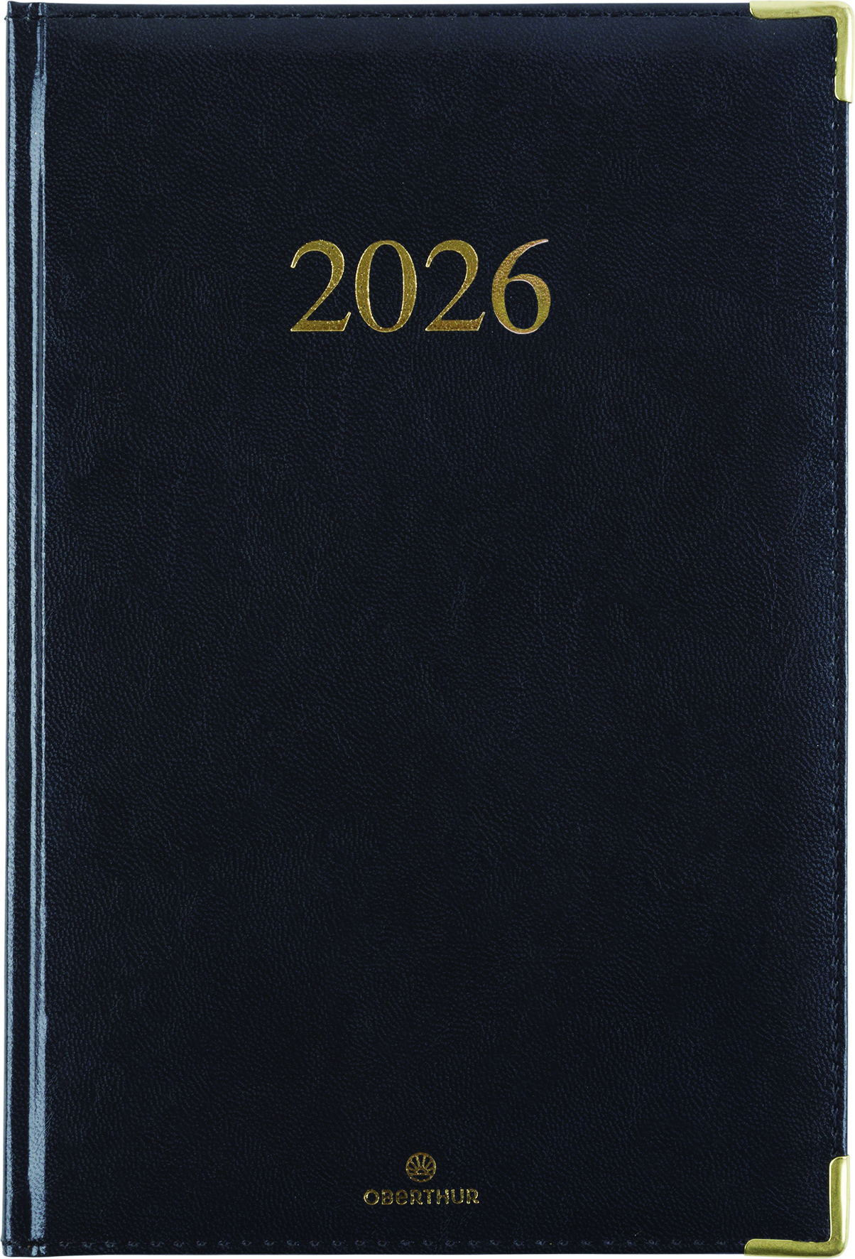 Agenda Semainier Spiralé OBERTHUR KENT 2026 - 17x24,5 Cm, Bilingue Français/anglais, Bleu Marine