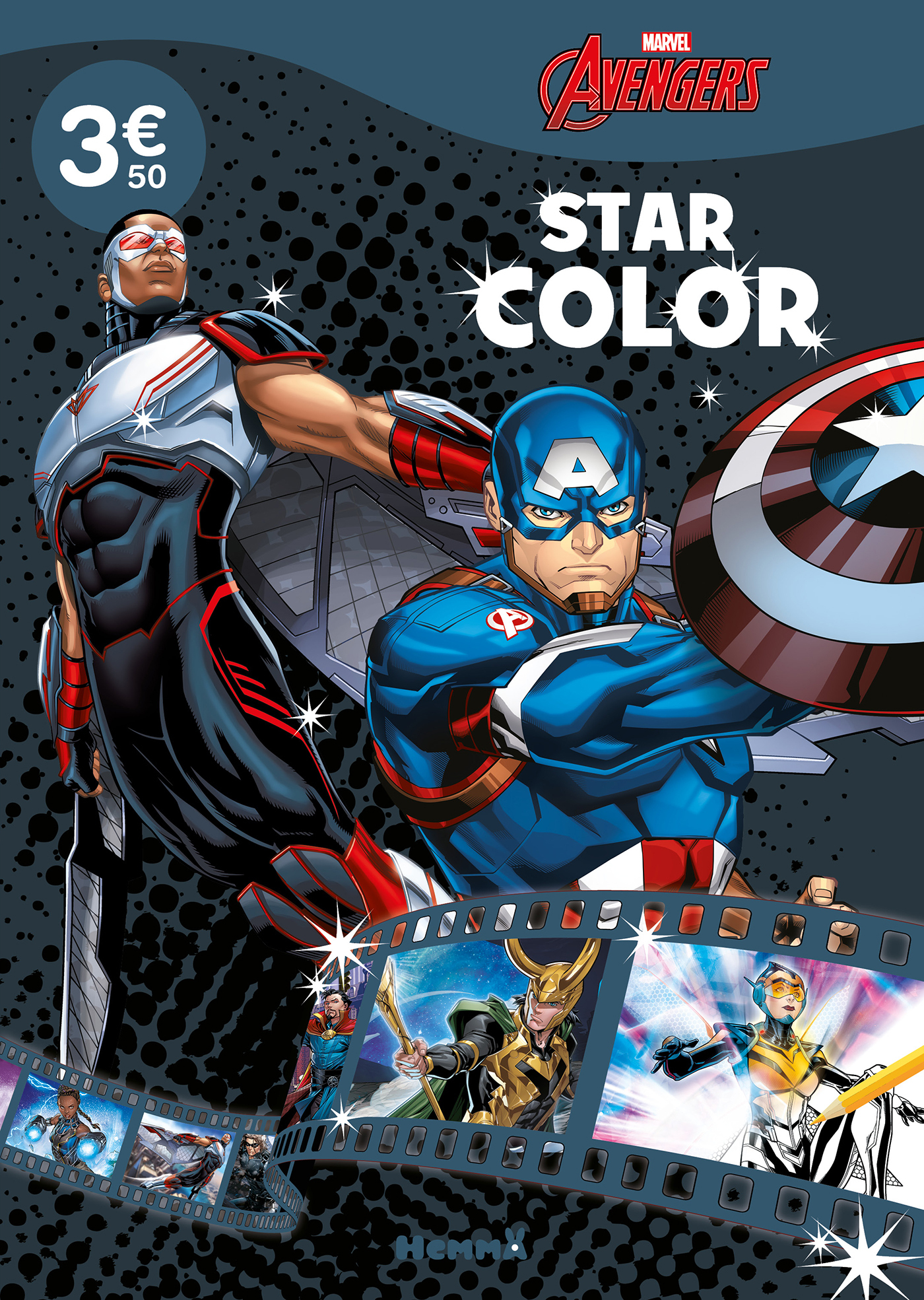 Kit de Coloriages Marvel 24 Pièces - Inclut des Feutres, Peinture Aquarelle et des Crayons de Couleur, Trousse et Carnet pour Dessiner - Produit Original Conçu en Espagne
