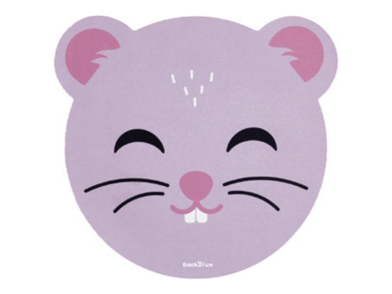 Tapis De Souris Rond 20 Cm - Motif Orchidée Violet - Base Antidérapante En Caoutchouc - Pour Bureau & Jeu - 6