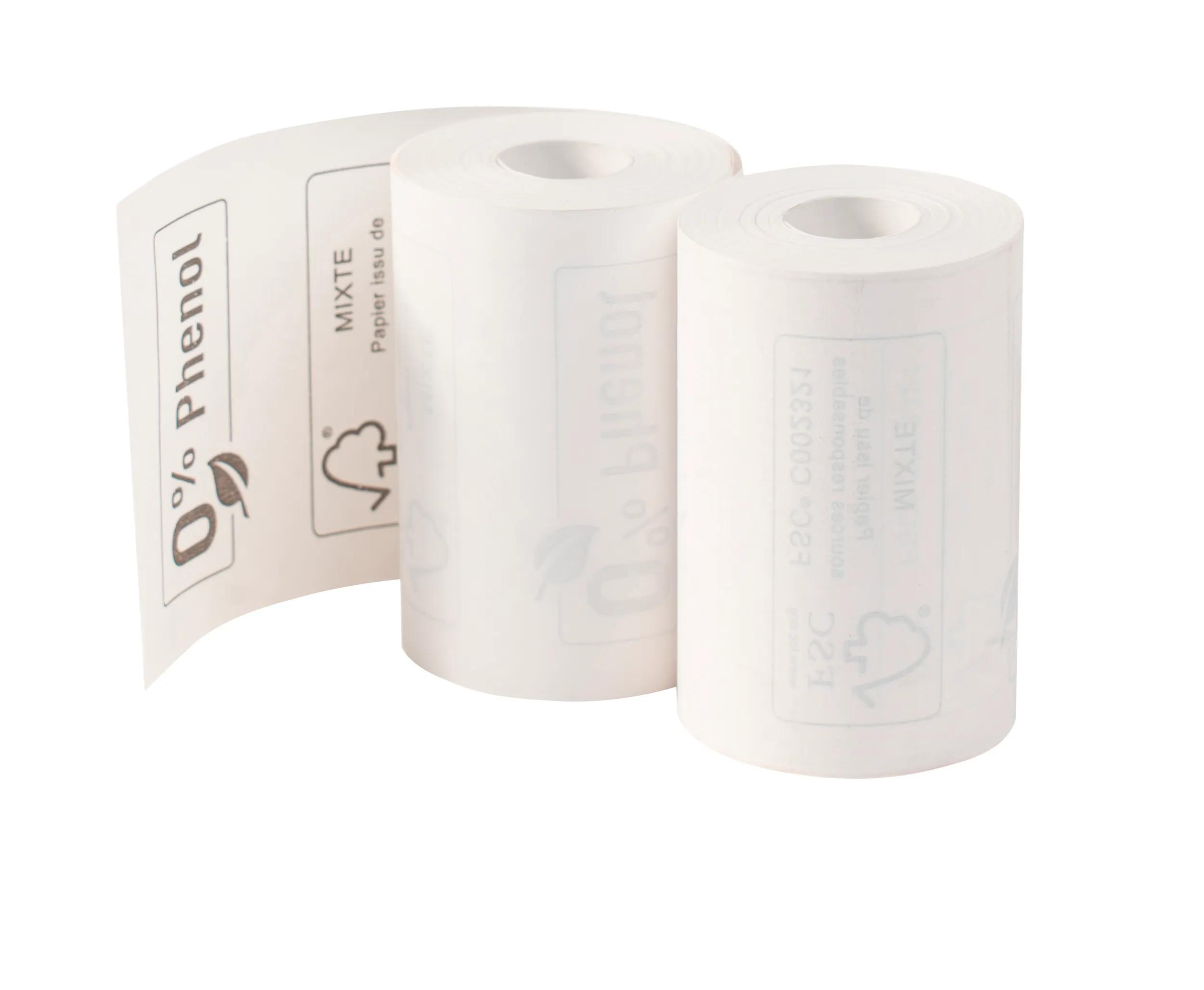 Exacompta Carton 10 Bobines Tickets Caisse Thermique 80x80mm Mandrin 12mm - 85m Sans BPA FSC Blanc