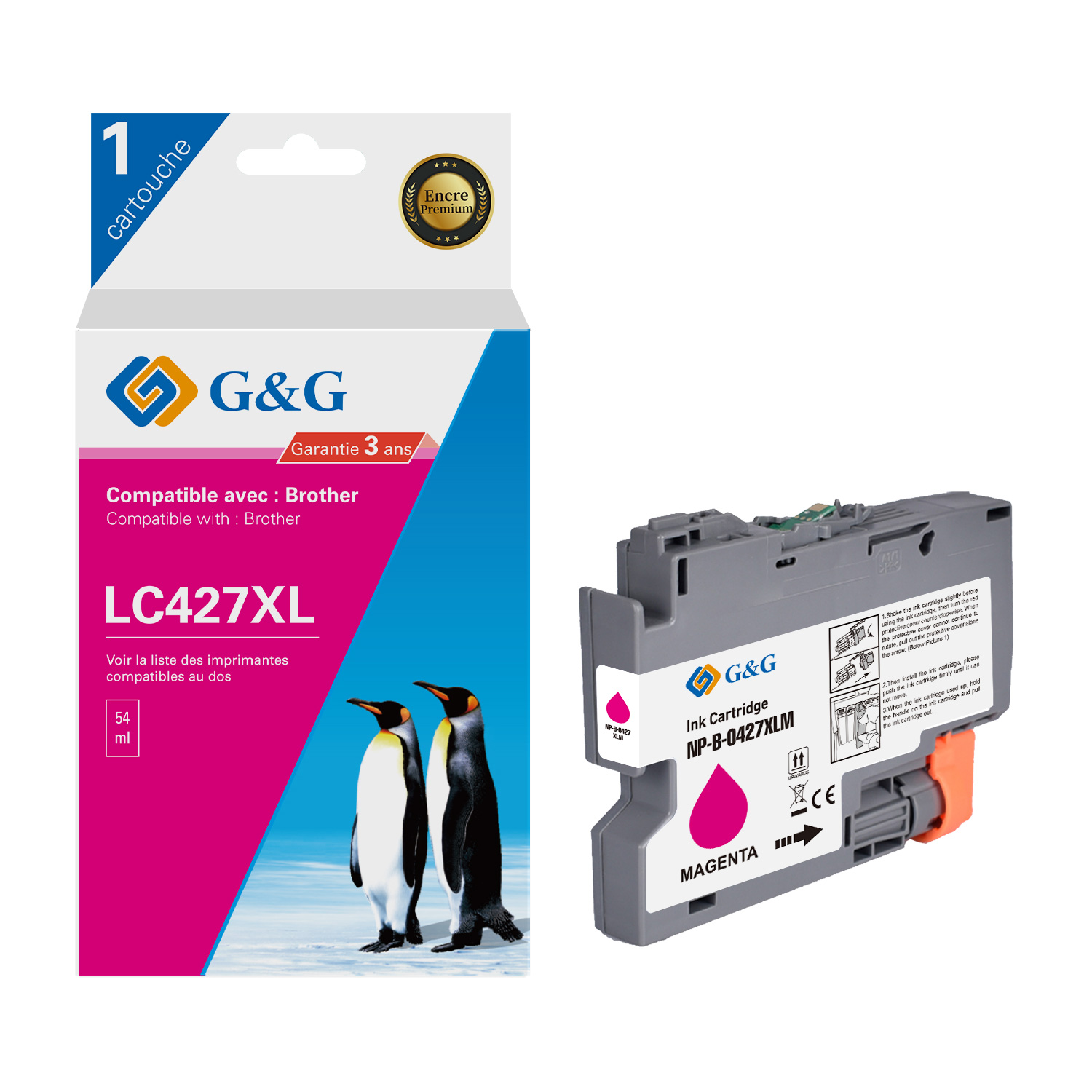 Cartouches Compatibles BROTHER LC427XL - Multipack 4 Couleurs - NOPAN-INK - Neuf