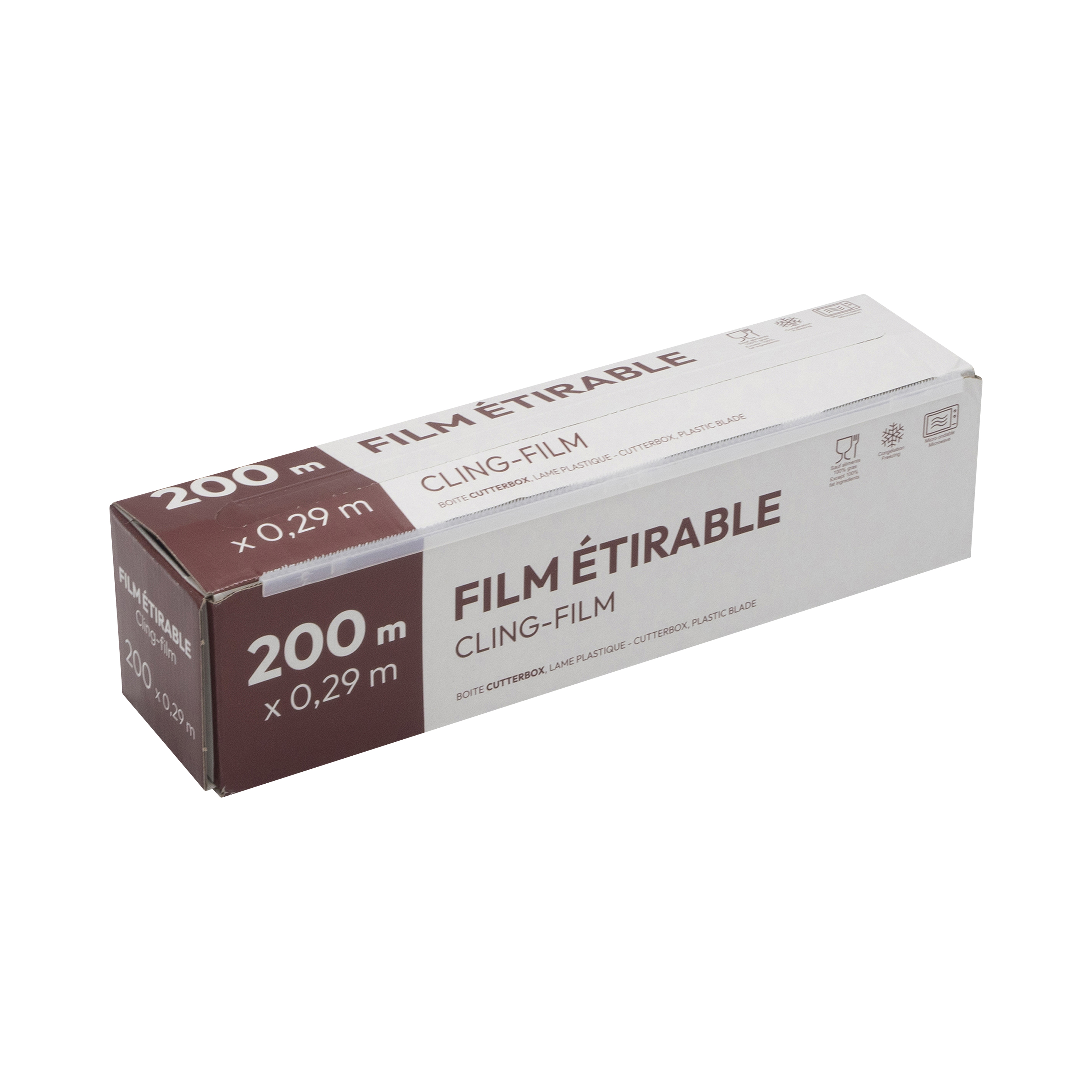 Film Plastique Cuisine Professionnelle Film étirable Alimentaire 30 Cm X 300 M – PVC Sans Phtalates, Boîte Avec Coupeur – Micro-ondes, Congélation Film Plastique Cuisine Professionnelle Film étirable Alimentaire 30 Cm X 300 M – PVC Sans Phtalates, Boîte Avec Coupeur – Micro-ondes, Congélation