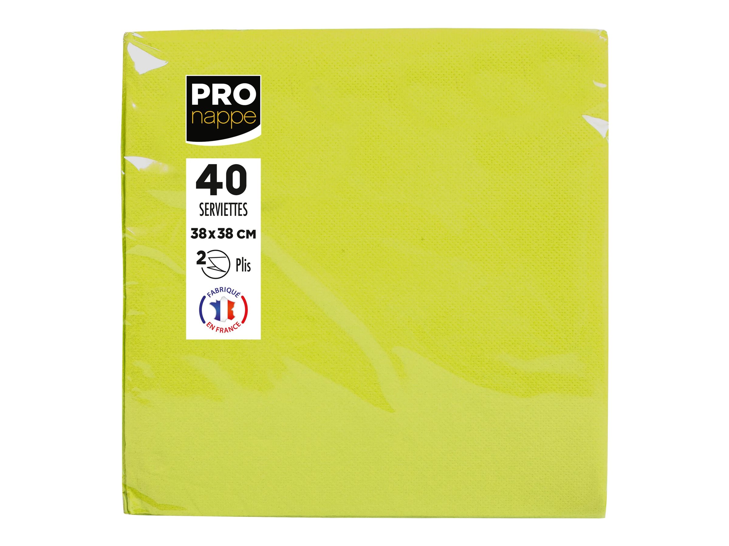 SERVIETTE GAUFREE BLANCHE 1/4 38X38 CM (50 U
