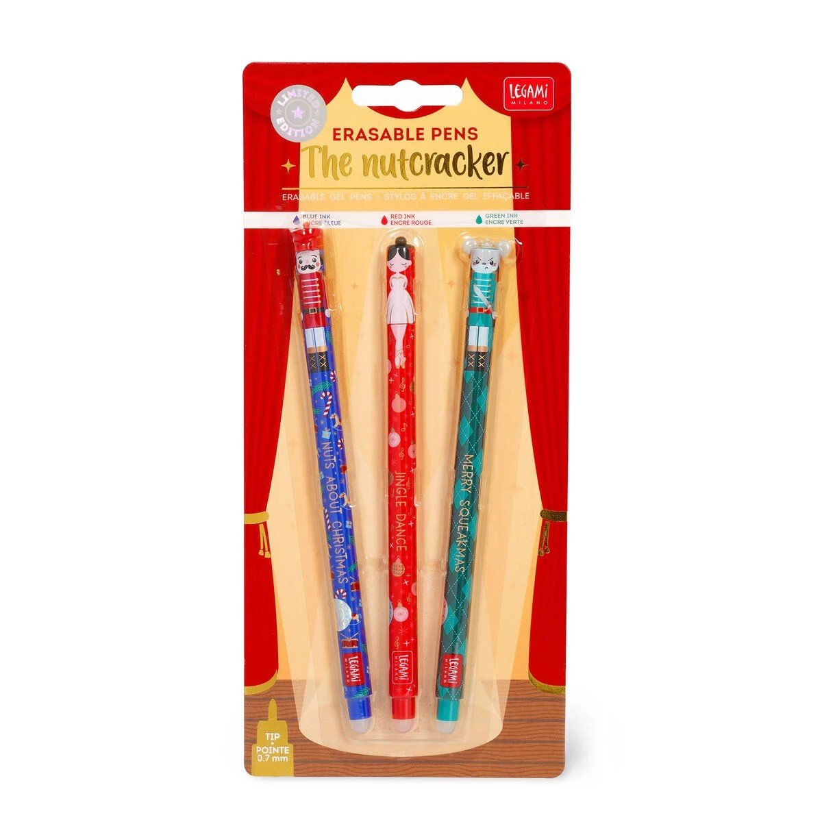 LEGAMI - Lot de 10 stylos gel effaçables avec encre thermosensible