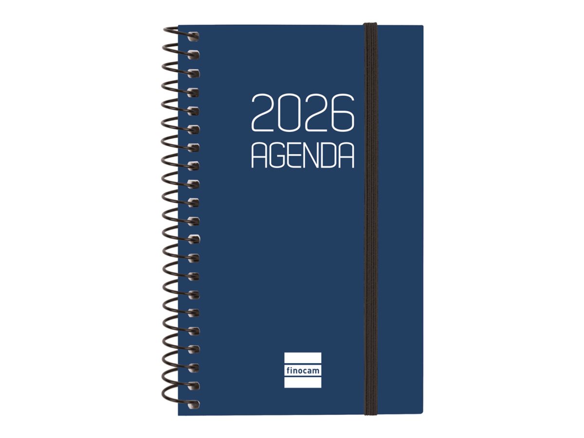 Agenda Espiral 2026 Finocam - Una Página Por Día, Tapas De Polipropileno, Con Goma Elástica, En Español