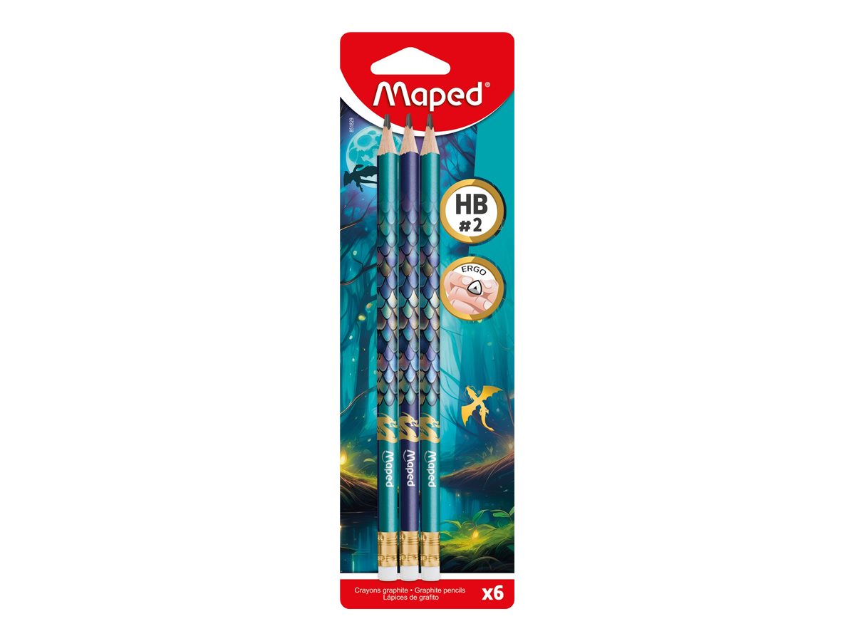 Depesche 12279 Ylvi - Colour Twinnies Crayons de Couleur, 6 Crayons de Couleur avec 2 Couleurs chacun et des gommes