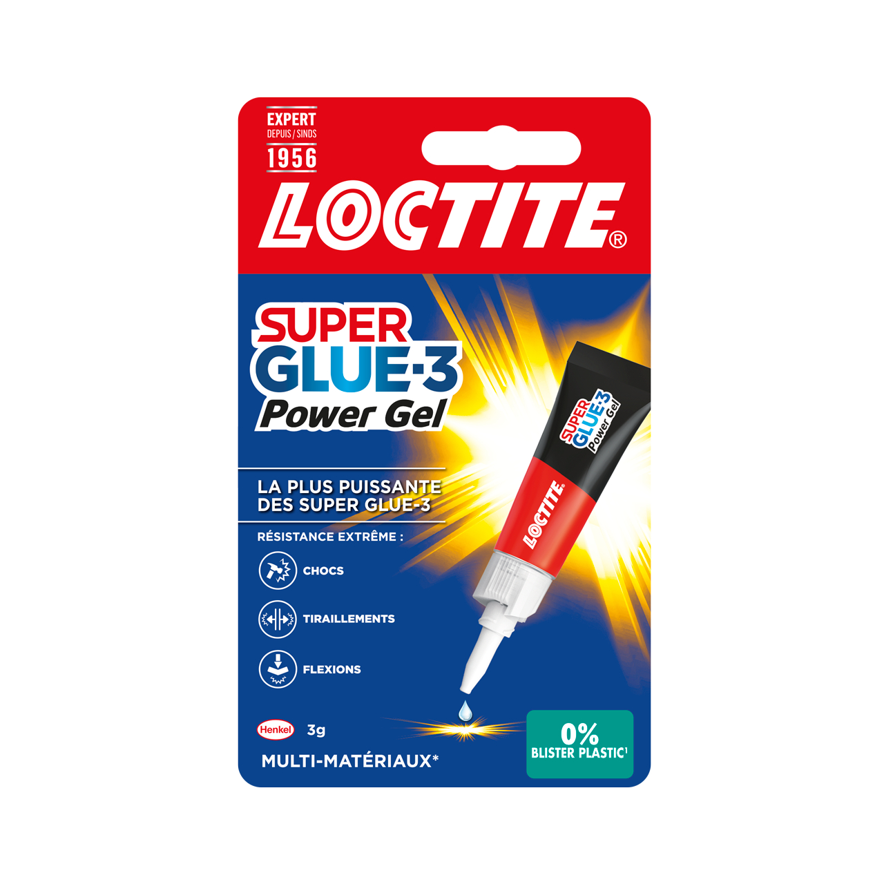 Uhu Colle Instantanée Gel Vitesse éclair – Lot De 3 Minis 1g, Extra Forte