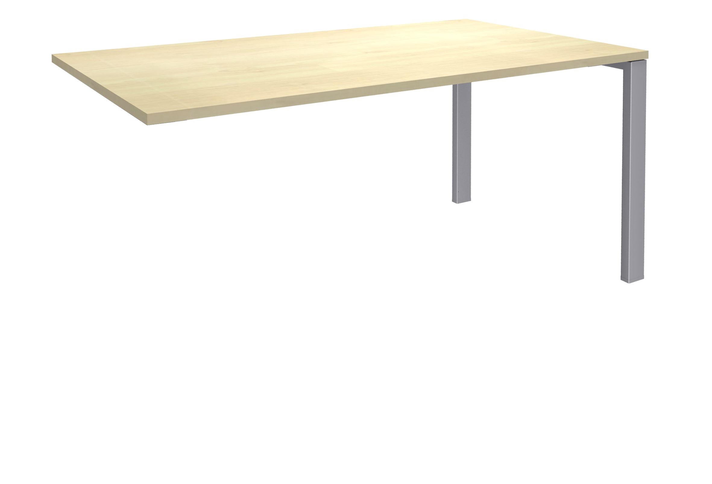 Bureau simple IRIS - L120 cm - Plan suivant - Pieds aluminium - plateau imitation Erable