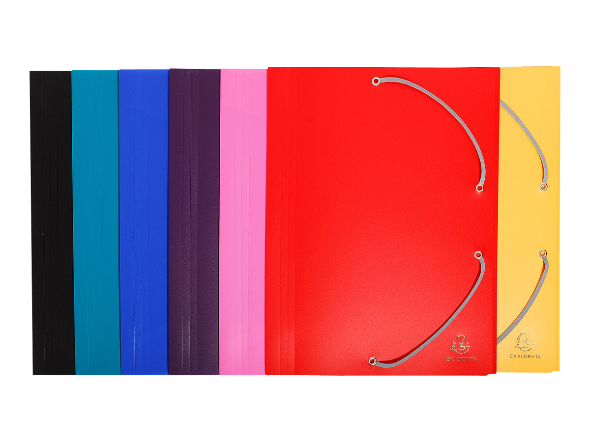 Exacompta - Chemise polypro à rabats - A4 - pour 150 feuilles - disponible dans différentes couleurs opaques