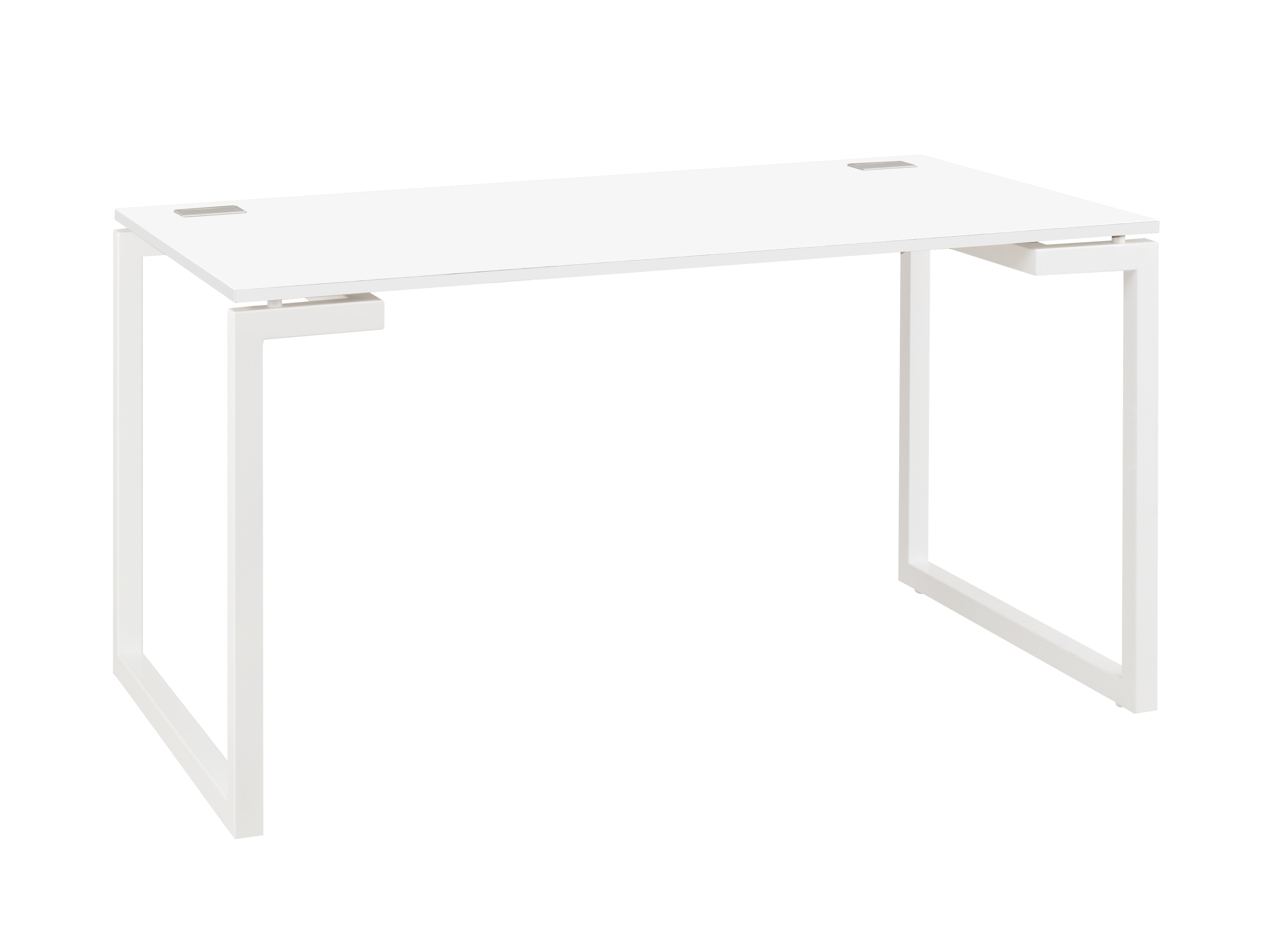 Table d'appoint SUNDAY - L 120 cm - Pieds cadre - Blanc