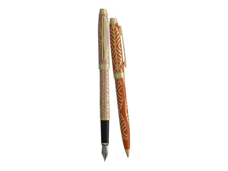 Parure De Stylos 'Man 100' - Plume, Bille Et Roller - Occasion - Lot Complet
