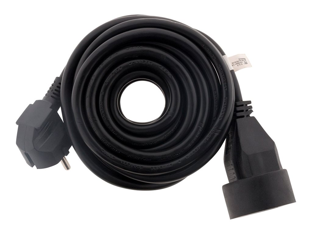 Bouwverlengkabel HO7RN-F 16A 3G2,5mm² 10m Zwart Zenitech