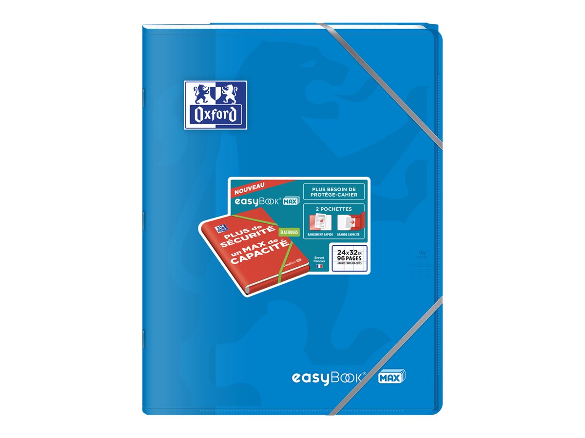 Oxford EasyBook Max - Cahier polypro 24 x 32 cm - 96 pages - grands