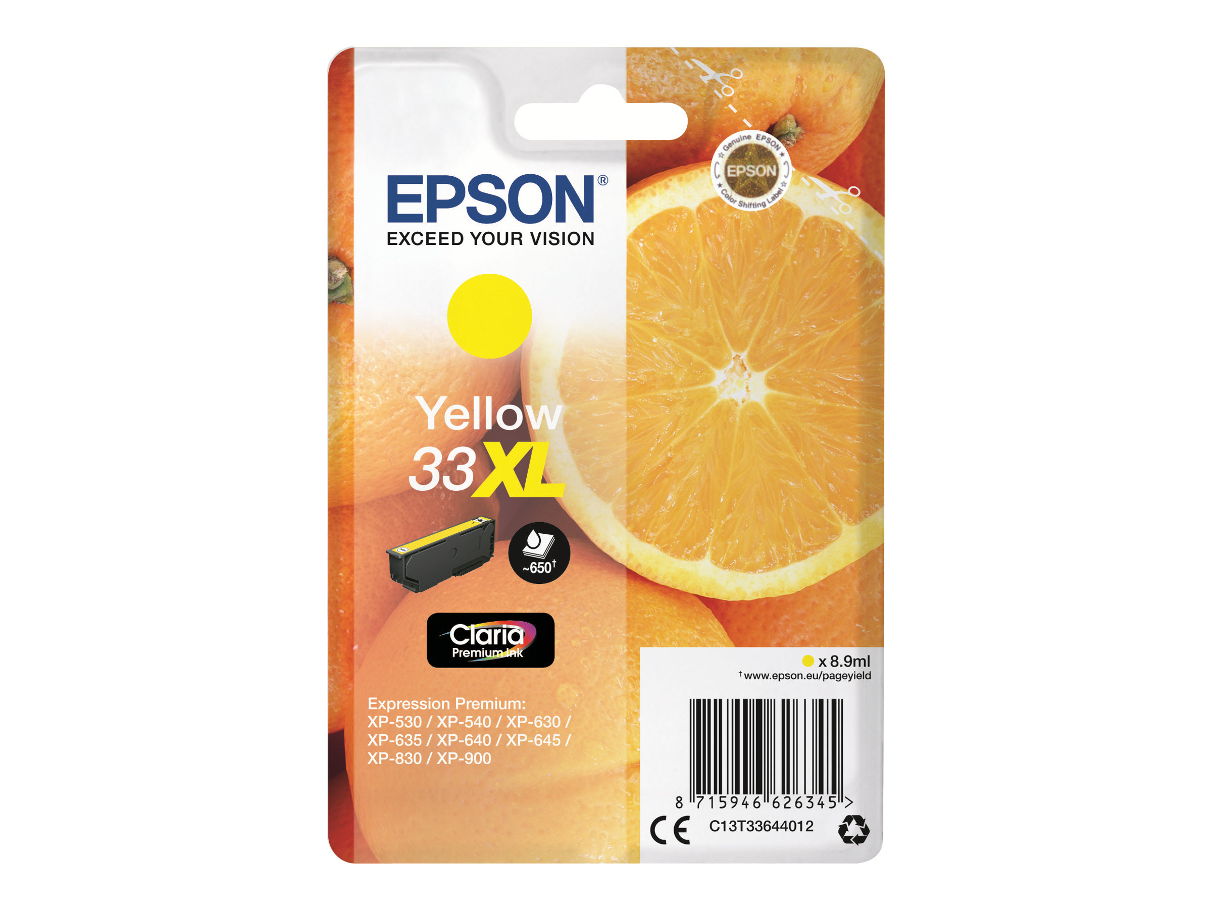 Epson 33XL Oranges - jaune - cartouche d'encre originale